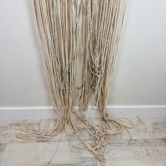 Macrame Large Wall Decor Cream 6 ft. Hanging Boho Art Space Handmade - Picture 3 of 8
